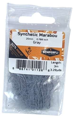 Semperfli Synthetic Marabou 20mm Gray