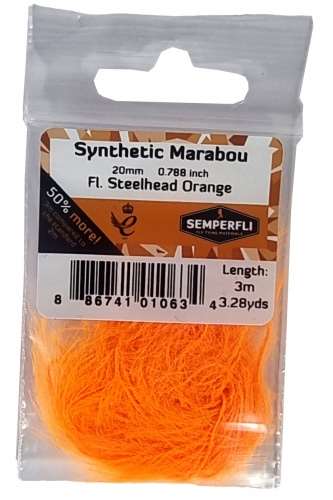 Semperfli Synthetic Marabou 20mm Fl Steelhead Orange