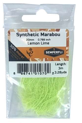 Semperfli Synthetic Marabou 20mm Lemon Lime