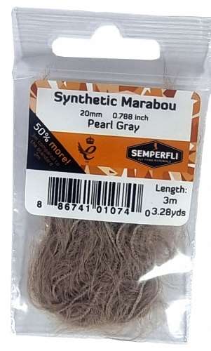 Semperfli Synthetic Marabou 20mm Pearl Grey