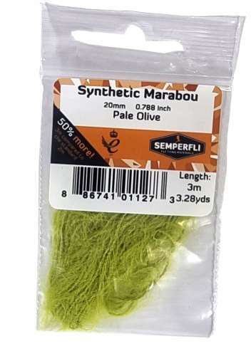 Semperfli Synthetic Marabou 20mm Pale Olive