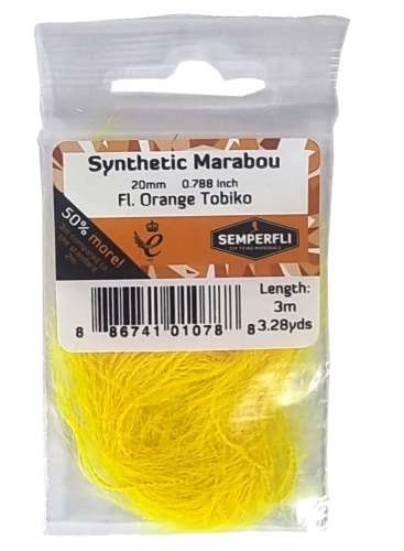 Semperfli Synthetic Marabou 20mm Fl Orange Tobiko