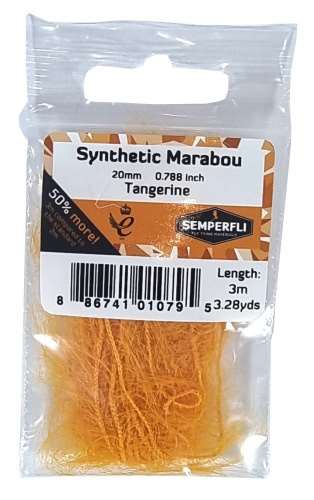 Semperfli Synthetic Marabou 20mm Tangerine
