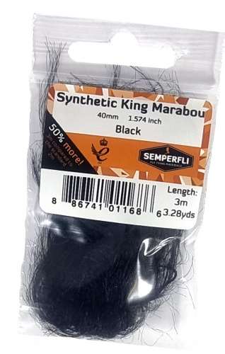 Semperfli Synthetic King Marabou 40mm Black