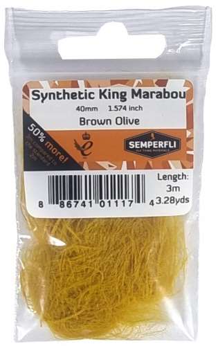 Semperfli Synthetic King Marabou 40mm Brown Olive