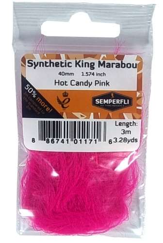 Semperfli Synthetic King Marabou 40mm Fl Hot Candy Pink