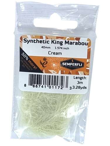 Semperfli Synthetic King Marabou 40mm Cream