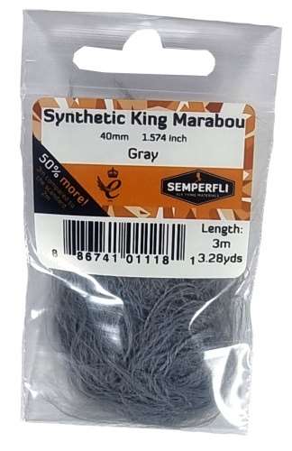 Semperfli Synthetic King Marabou 40mm Gray
