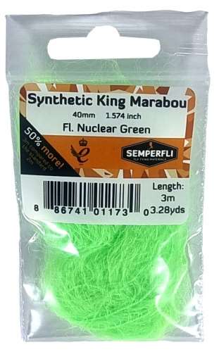 Semperfli Synthetic King Marabou 40mm Fl Nuclear Green