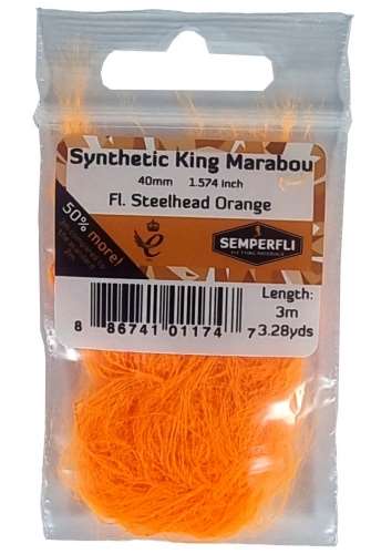 Semperfli Synthetic King Marabou 40mm Fl Steelhead Orange