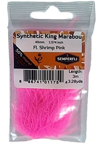 Semperfli Synthetic King Marabou 40mm Fl Shrimp Pink