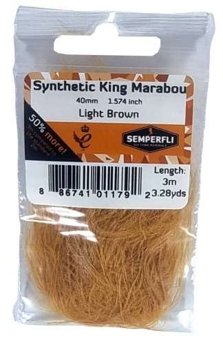 Semperfli Synthetic King Marabou 40mm Light Brown
