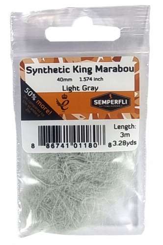 Semperfli Synthetic King Marabou 40mm Light Gray