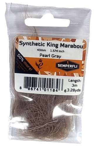 Semperfli Synthetic King Marabou 40mm Pearl Grey
