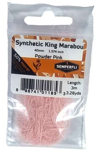 Semperfli Synthetic King Marabou 40mm Powder Pink