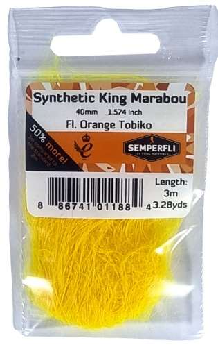 Semperfli Synthetic King Marabou 40mm Fl Orange Tobiko