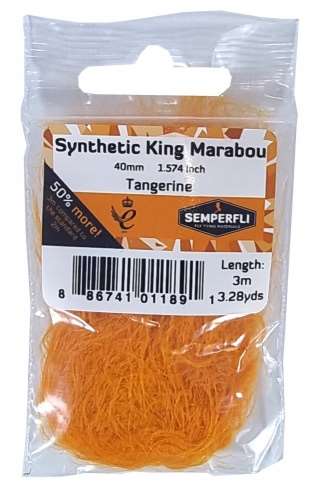 Semperfli Synthetic King Marabou 40mm Tangerine