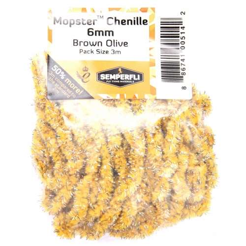 Semperfli Mopster Mop Chenille 6mm Brown Olive