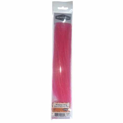 Streamer Wing Glow In Dark Hot Pink for Fly Tying|The Essential Fly