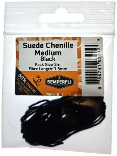 Semperfli Suede Chenille 1.5mm Medium Black