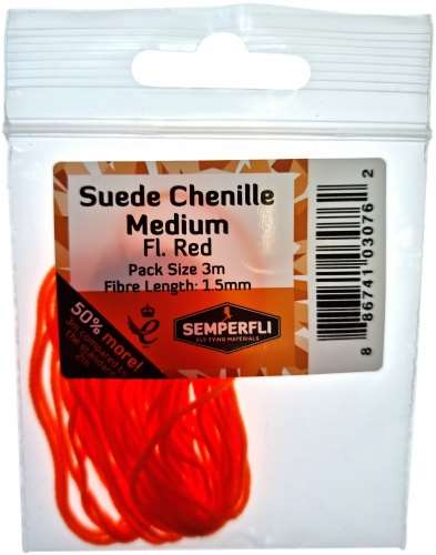 Semperfli Suede Chenille 1.5mm Medium Fl Red