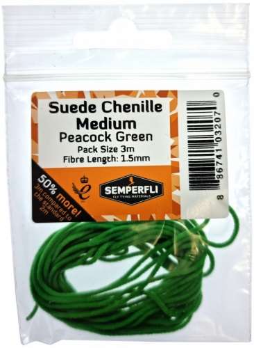 Semperfli Suede Chenille 1.5mm Medium Peacock Green