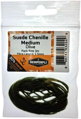 Semperfli Suede Chenille 1.5mm Medium Olive