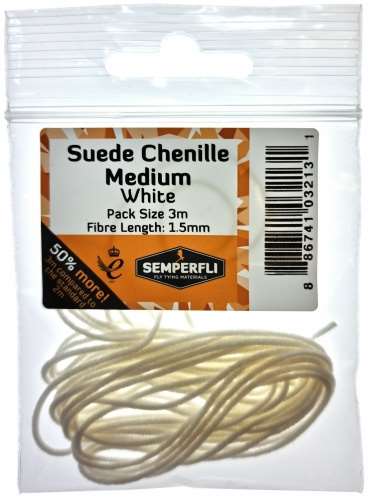 Semperfli Suede Chenille 1.5mm Medium White