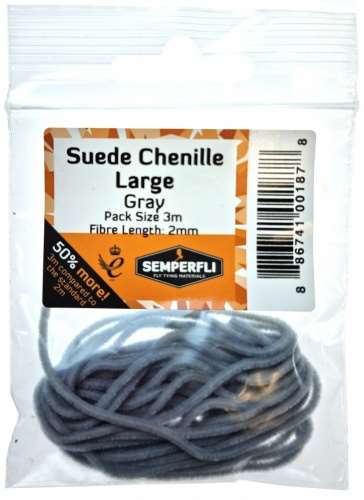 Semperfli Suede Chenille 2mm Large Gray