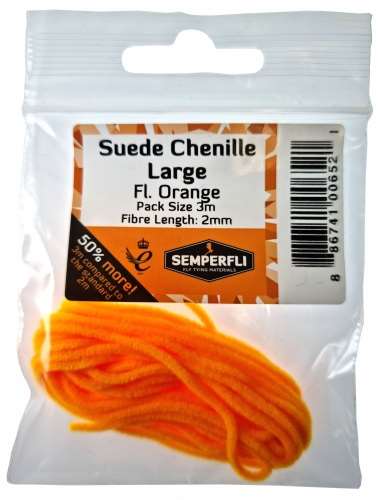 Semperfli Suede Chenille 2mm Large Fl Orange