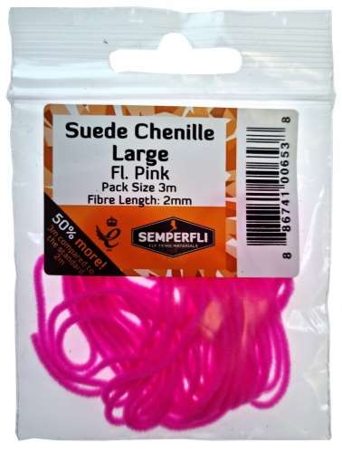 Semperfli Suede Chenille 2mm Large Fl Pink