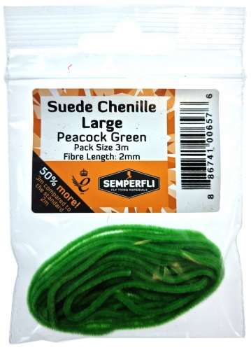 Semperfli Suede Chenille 2mm Large Peacock Green