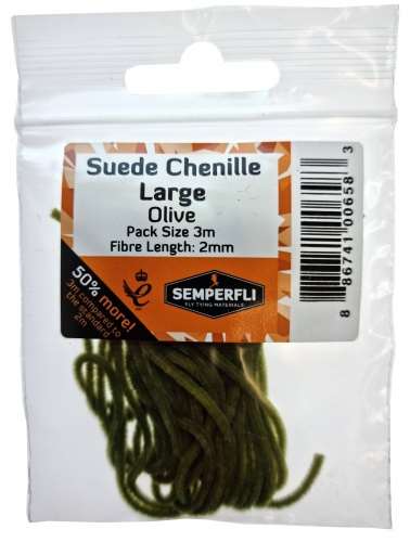 Semperfli Suede Chenille 2mm Large Olive