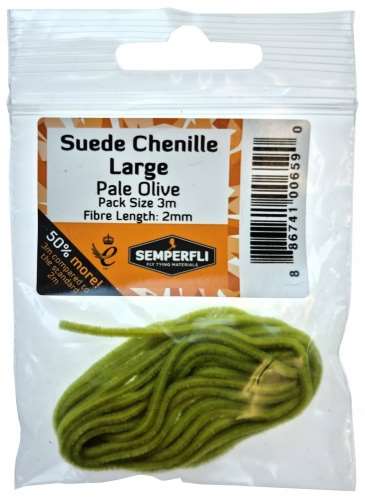 Semperfli Suede Chenille 2mm Large Pale Olive
