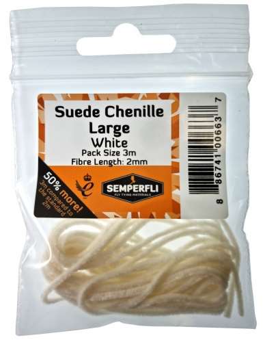 Semperfli Suede Chenille 2mm Large White