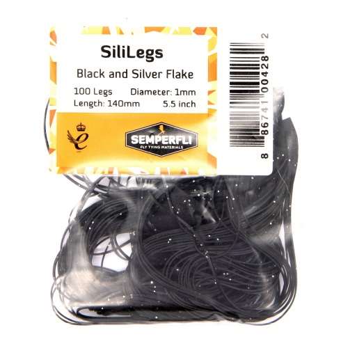 Semperfli SiliLegs Black & Silver Flake