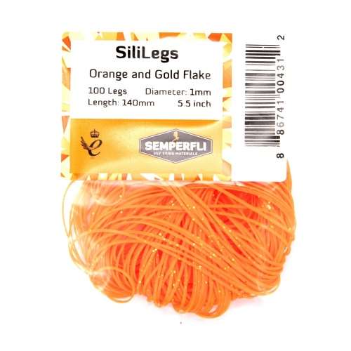 Semperfli SiliLegs Orange & Gold Flake