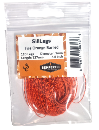 Semperfli SiliLegs Fire Orange Barred