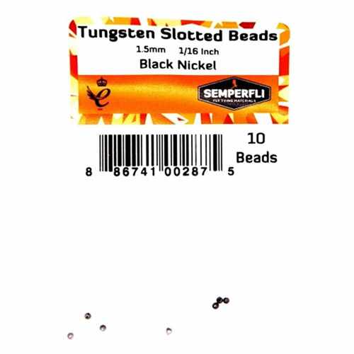 thumbnail interactive-video image 1 of Brass Beads For Fly Tying – Nickel Finish – 3/32" (2.5mm) – 50 Pack MAT225 1 of 2