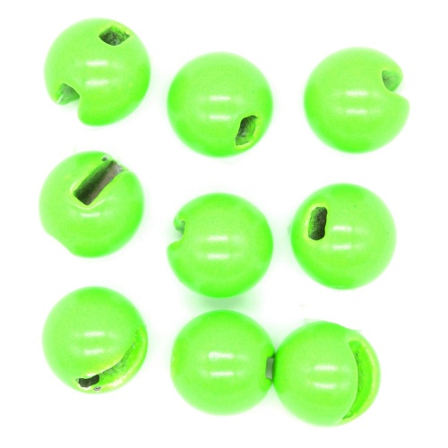 Semperfli Tungsten Slotted Beads 4.6mm (3/16 Inch) Fl Green