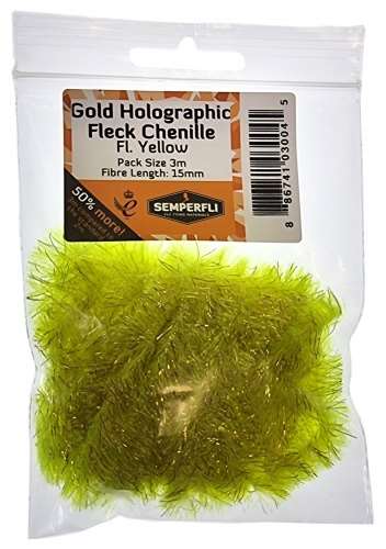 Semperfli Gold Tinsel Fleck 15mm Large Fl Yellow