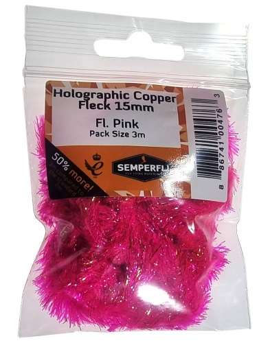 Semperfli Copper Tinsel Fleck 15mm Large Fl Pink