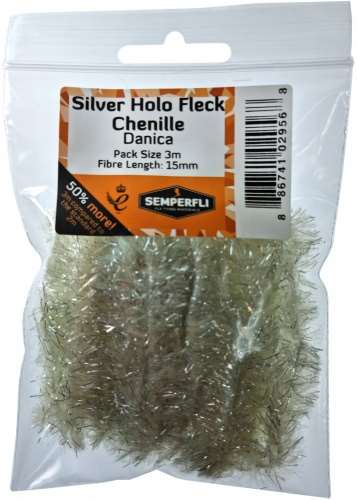 Semperfli Silver Tinsel Fleck 15mm Large Danica