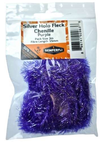 Semperfli Silver Tinsel Fleck 15mm Large Purple