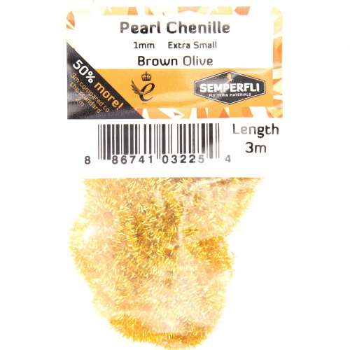 Semperfli Pearl Chenille 1mm Brown Olive