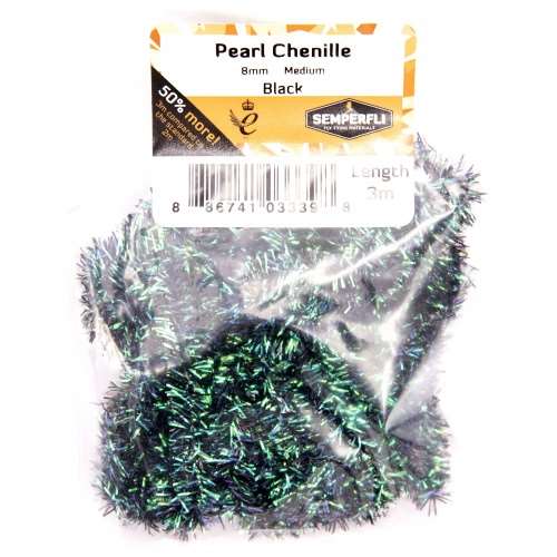 Semperfli Pearl Chenille 8mm Medium Black
