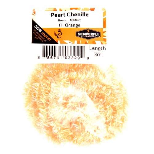 Semperfli Pearl Chenille 8mm Medium Fl Orange