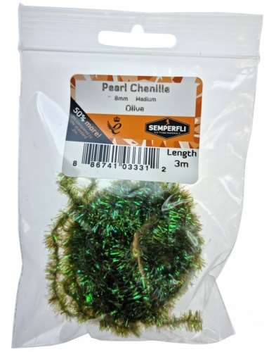 Semperfli Pearl Chenille 8mm Medium Olive