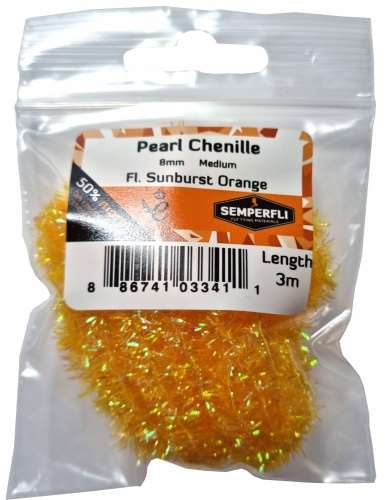 Semperfli Pearl Chenille 8mm Medium Fl Sunburst Orange