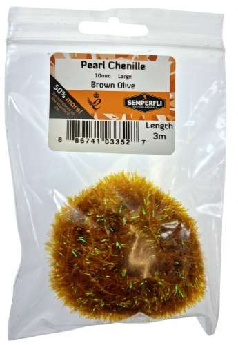 Semperfli Pearl Chenille 10mm Brown Olive